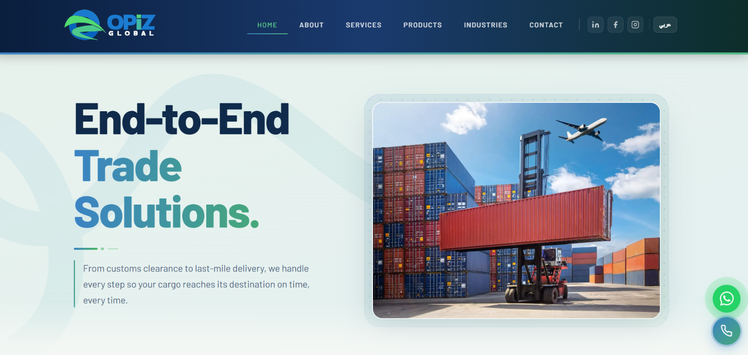 Opiz Global LLP website screenshot