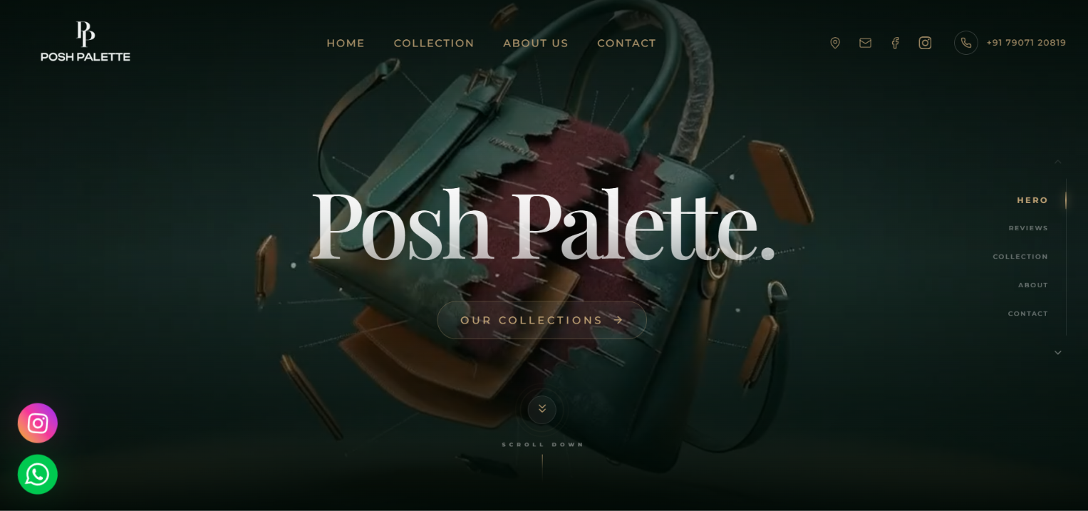 Posh Palette website screenshot